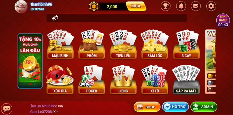 Các nhà cái mới nổi có game bài truyền thống và hiện đại